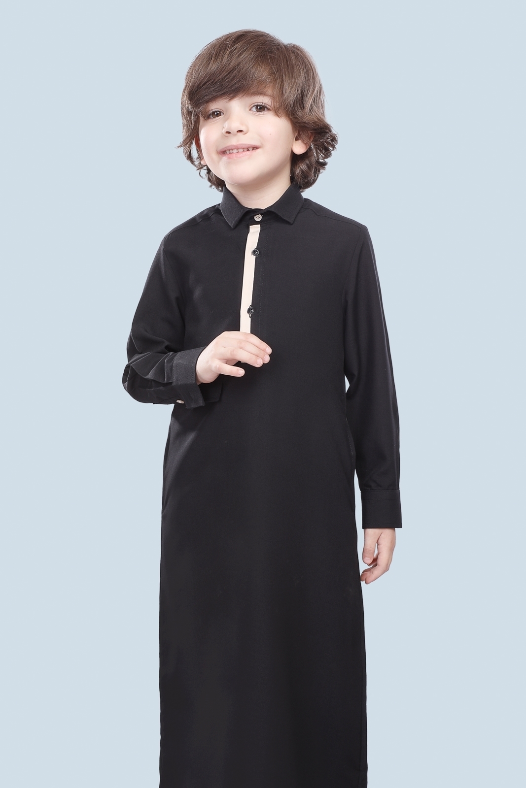 Picture of kids long suit - long sleeve with oxford collar